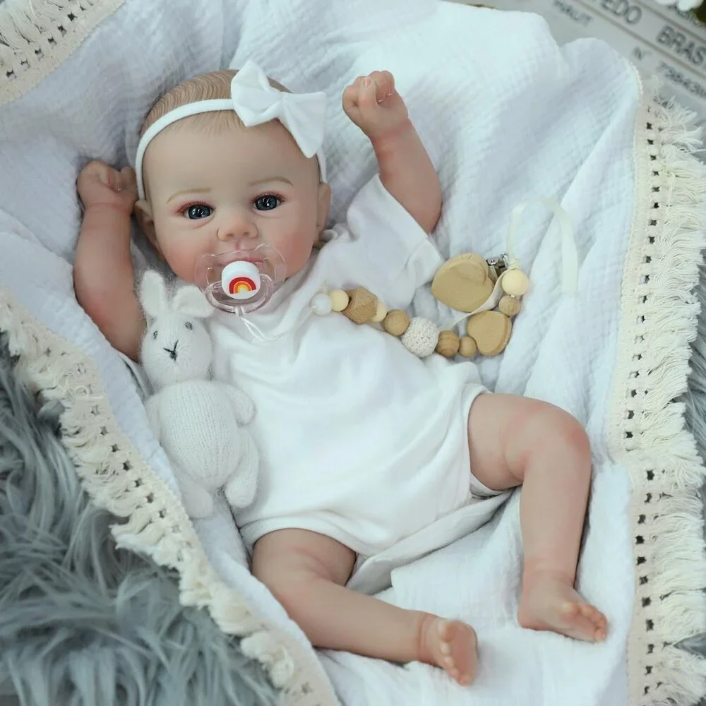 🆕18 Inch Lifelike Doll Soft Vinyl Realistic Baby Doll Girl Smiling Life Dolls